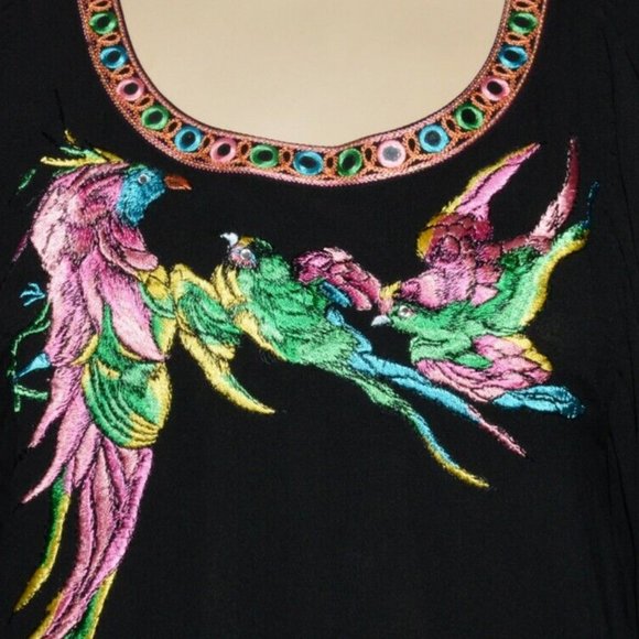 MATTHEW WILLIAMSON H&M NEW NWT $199 SZ 6 S SMALL BLACK SILK EMBROIDERED DRESS - Picture 10 of 15